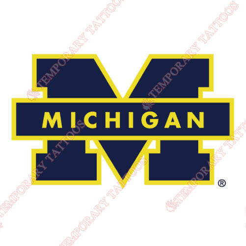 Michigan Wolverines Customize Temporary Tattoos Stickers NO.5067